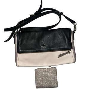 Kate Spade New York Crossbody cobble hill with Glimmer Small L-Zip Bifold Wallet